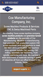 Mobile Screenshot of coxmanufacturing.com