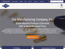Tablet Screenshot of coxmanufacturing.com